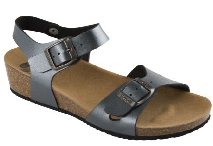 AURELIANA SYNT LAM PEWTER - Sandali ortopedici donna