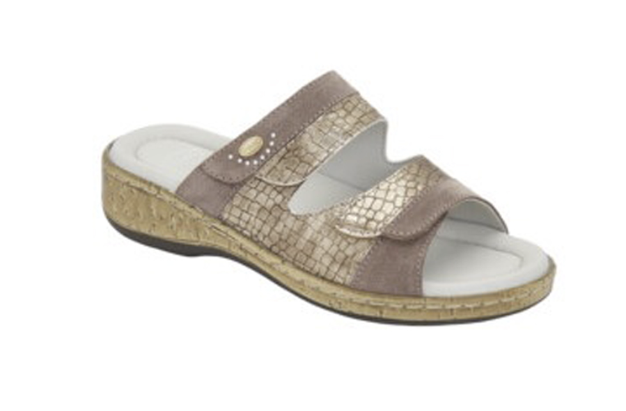 MARINELLA PR SYNTHETY+SUEDE WOMAN TAUPE - CIABATTE ORTOPEDICHE DONNA