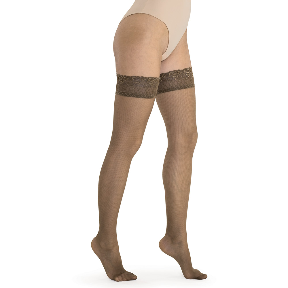 CALZA COSCIA Brigitte Micro Rete 70 DENARI - Sheer - CALZA A COMPRESSIONE GRADUATA