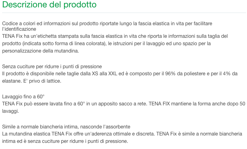 Fix  - Mutandina elastica
