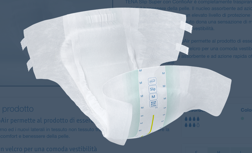 TENA Slip Super| Pannolino a mutandina per incontinenza - Pannolino traspirante e assorbente per il benessere della pelle.