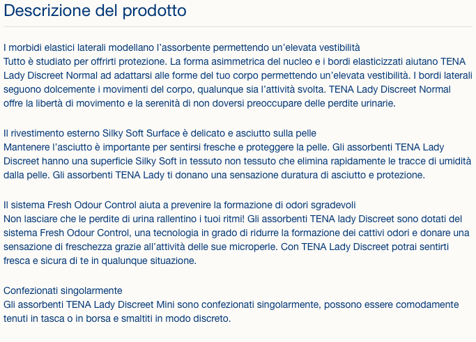 Lady - Discreet Normal - Assorbenti discreti per perdite urinarie leggere e moderate.