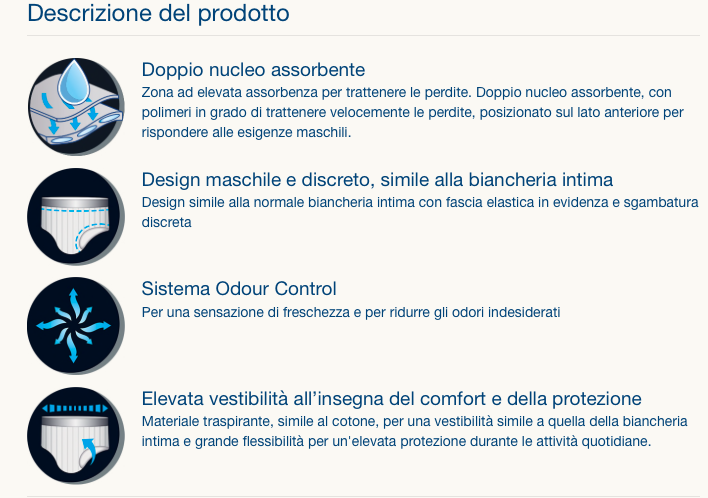 MEN - Premium Fit  - Slip assorbenti discreti e confortevoli per uomini attivi.