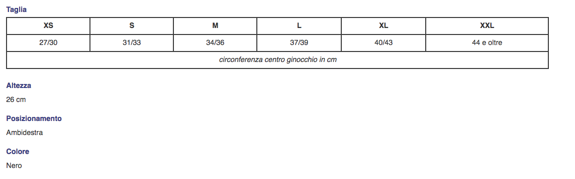 Ginocchiera semplice in tessuto spacer corta “NEWMESH” con foro rotuleo - Ginocchiera semplice corta in tessuto spacer 