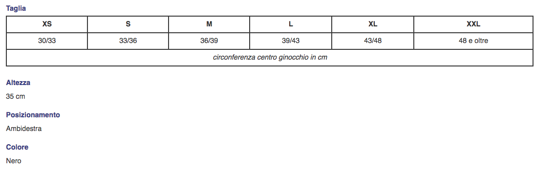 Ginocchiera tubolare in tessuto spacer “NEWMESH” con aste articolate - Ginocchiera in tessuto spacer con stabilizzatore rotuleo e aste articolate 