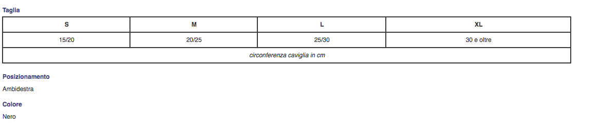 Cavigliera stabilizzante in tessuto spacer “NEW GAMMA” - Cavigliera in tessuto Spacer con stabilizzazione latero/mediale