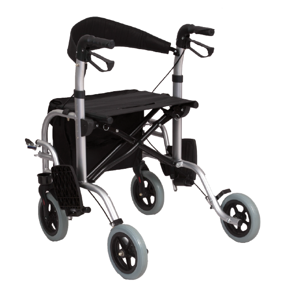 ROLLATOR IN ALLUMINIO DOPPIA FUNZIONE -  Deambulatore rollator
