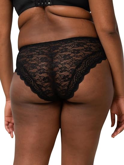 TRIUMPH AMOURETTE 300 MAGIC WIRE SLIP TAI BLACK - Slip Tai in pizzo nero Amourette 300, comfort invisibile - Immagine 3