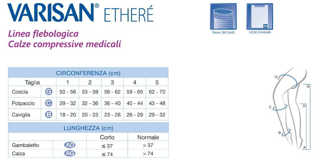 ETHERE - GAMBALETTO 140 DENARI PUNTA APERTA  - gambaletto a compressione graduata - Immagine 3